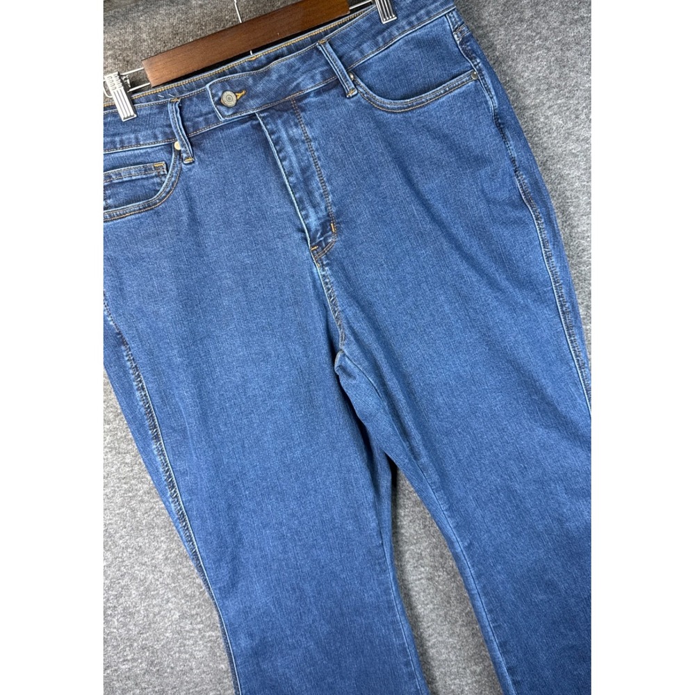 Judy Blue Womens 18W High Rise Flare Jeans Medium Wash Raw Hem JB88611 Wide Leg
